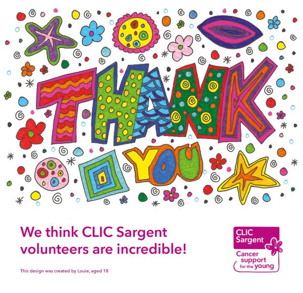 Clare Laxton 💙 (@ladylaxton) on Twitter photo It's #VolunteersWeek & here at <a href="/CLIC_Sargent/">CLIC Sargent</a> we're saying a massive THANK YOU to our 1500 volunteers! It's #VolunteersWeek & here at <a href="/CLIC_Sargent/">CLIC Sargent</a> we're saying a massive THANK YOU to our 1500 volunteers!