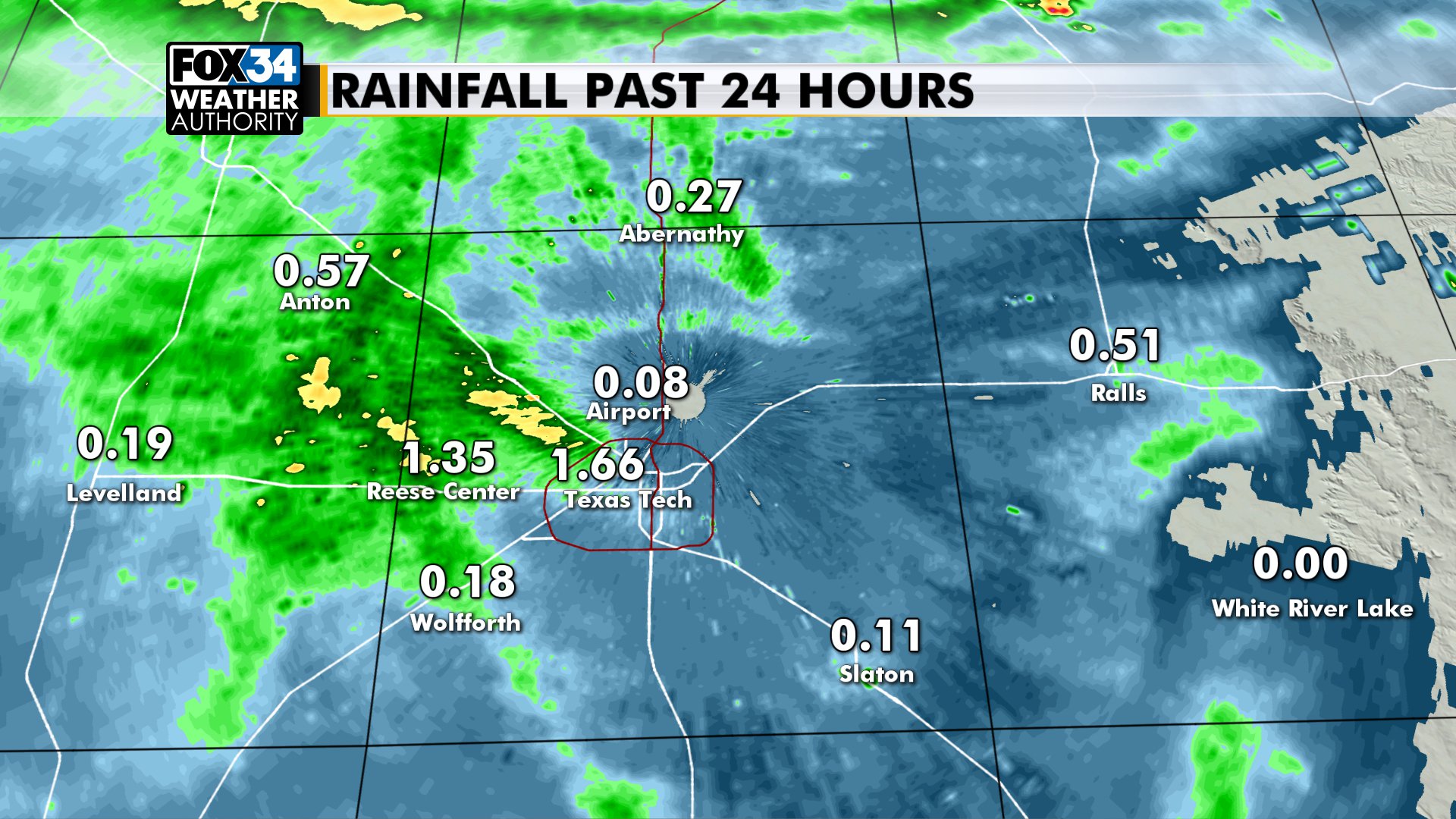 Lubbock rain totals
