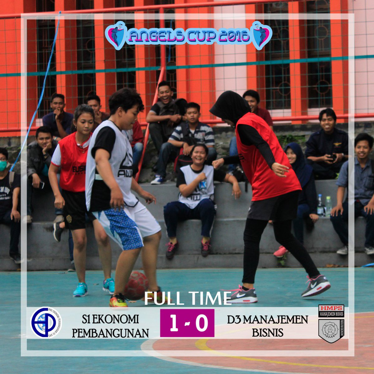 Selasa, 1 Juni 2016
FULL TIME #ANGELSCUP
PERTANDINGAN GRUP B
S1 EKONOMI PEMBANGUNAN 1 - 0 D3 MANAJEMEN BISNIS