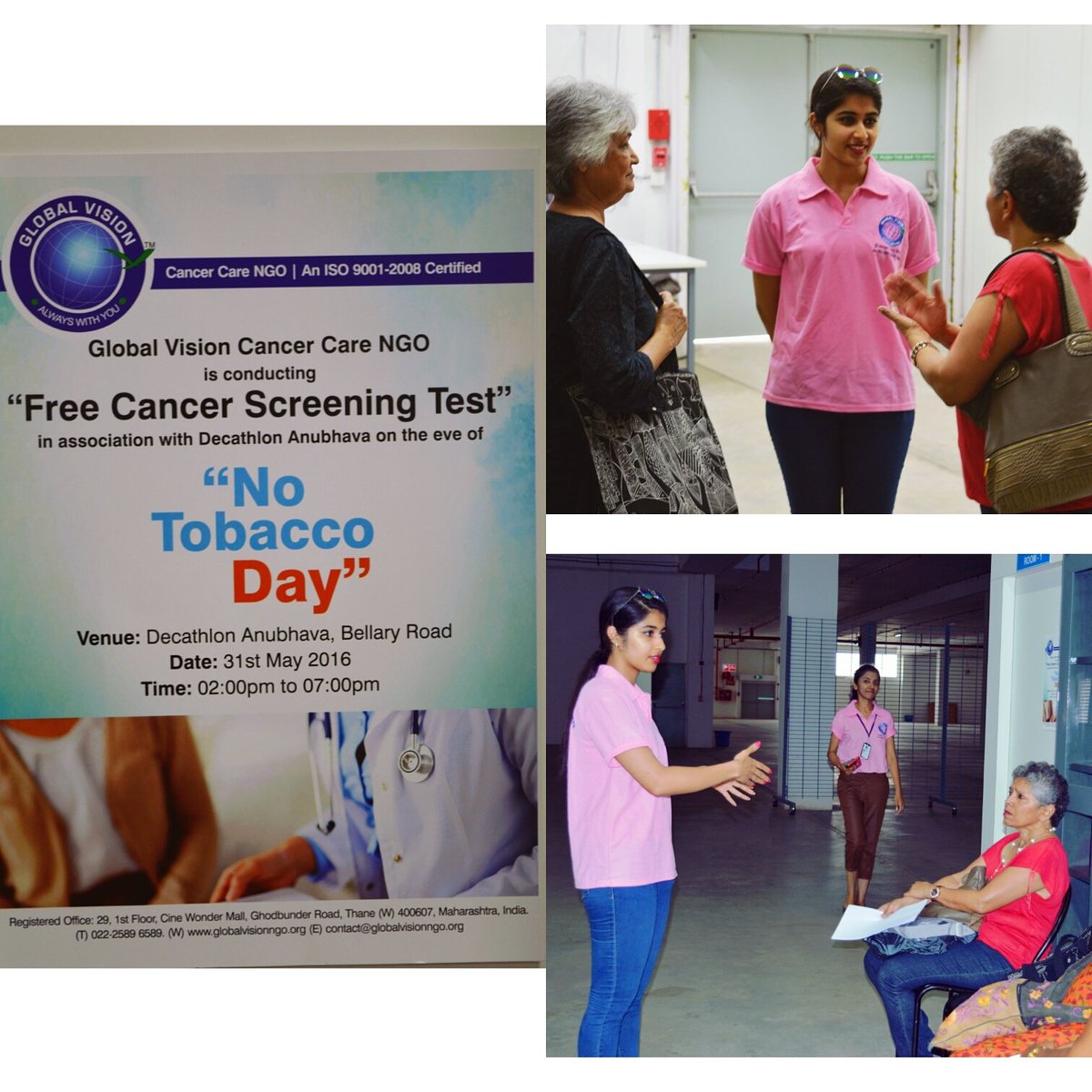 hearnikiroar's tweet photo. World Anti-Tobacco Day. Cancer detection camp by NGO, Global Vision. #AlwaysWithYou #cancercare #GlobalVision https://t.co/HIwB2emLoB