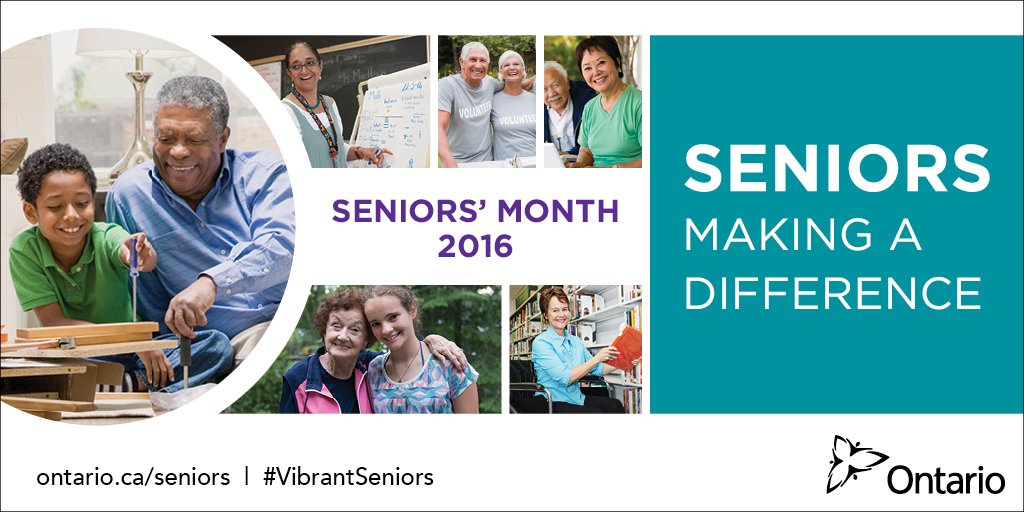 Kathleen_Wynne's tweet photo. June is Seniors’ Month! Celebrating the seniors who continue to make a difference in our communities #VibrantSeniors https://t.co/HU125RzUL0