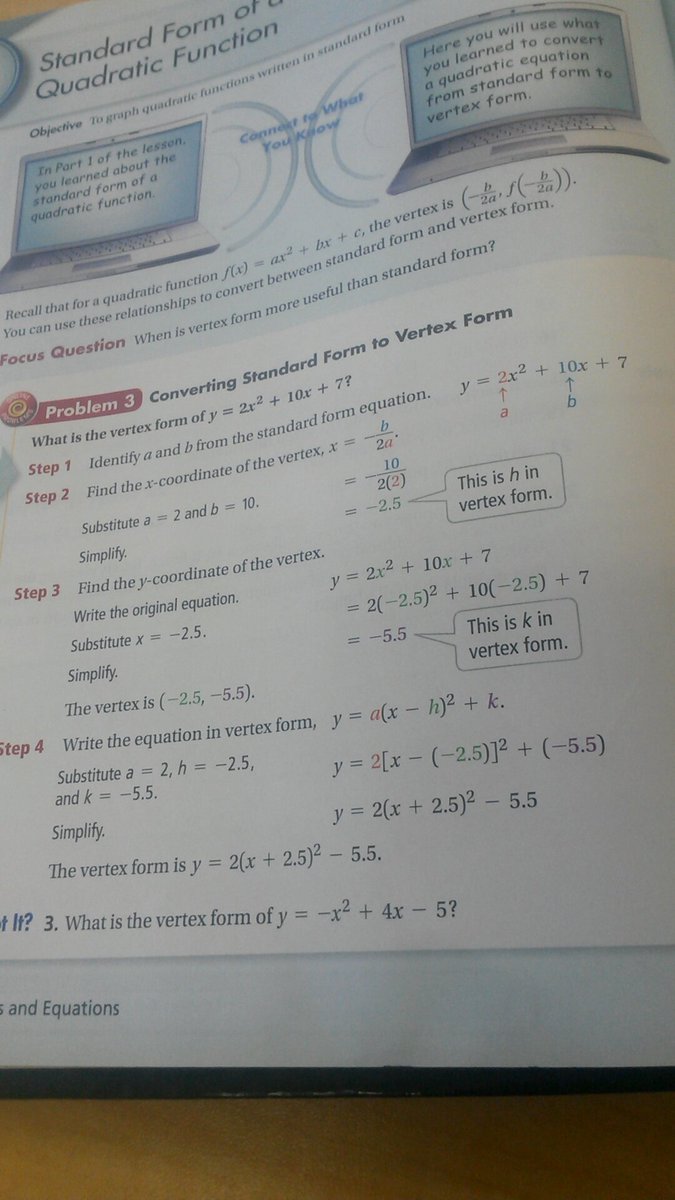 QuadraticForm_'s tweet image. Ever wondered how to convert standard form to vertex form? ... Well here&apos;s help! #standardform #vertexform