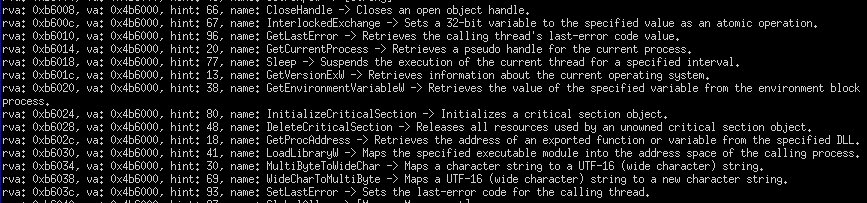 struppigel's tweet photo. #PortexAnalyzer shows now descriptions for common WinAPI functions.
(More will be added soon.) https://t.co/NTThr2qV4r