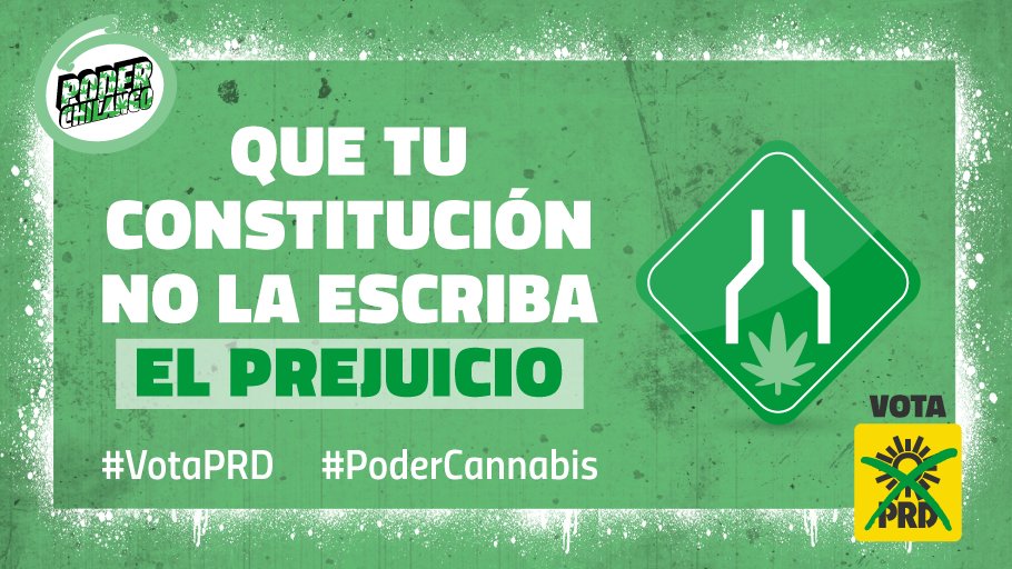 PoderCannabis's tweet image. No dejemos este 5 de junio que nuestra constitución la escriba el prejuicio #VotaPRD