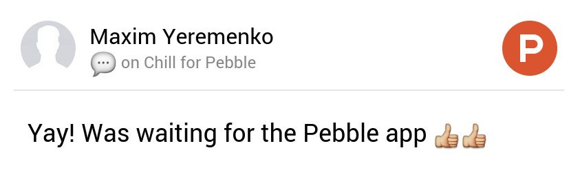 app_chill's tweet photo. Maxim  Yeremenko's thoughts on Chill for Pebble on @ProductHunt https://t.co/yuUwB8P6Xu https://t.co/Y4UyXVMG8j