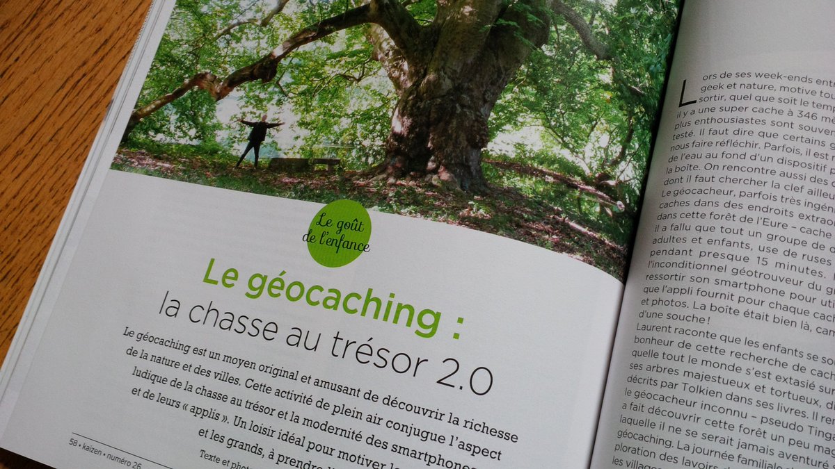 Toujours en kiosque <a href="/KaizenMag/">Kaizen</a> avec son portfolio féerique et mon article sur le #géocaching kaizen-magazine.com/decouvrir-kaiz…