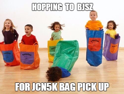 #JCN5K BAG PICK UP   6/2/16      7-9 pm <a href="/BJSZ/">Shy</a>
We are $1,287 away from our goal of $100,000!! wizathon.com/jcn5krun-women…
