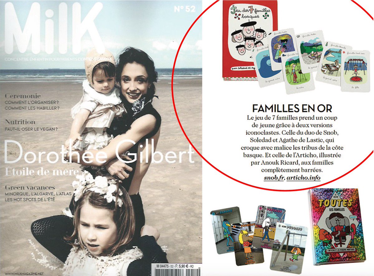 SNOB_FR's tweet photo. Les enfants les plus SNOB et chics aiment notre jeu de 7 familles!  #milk @MilK_magazine @Karelbalas @soledadbravi1 https://t.co/zTwmWVh7zf