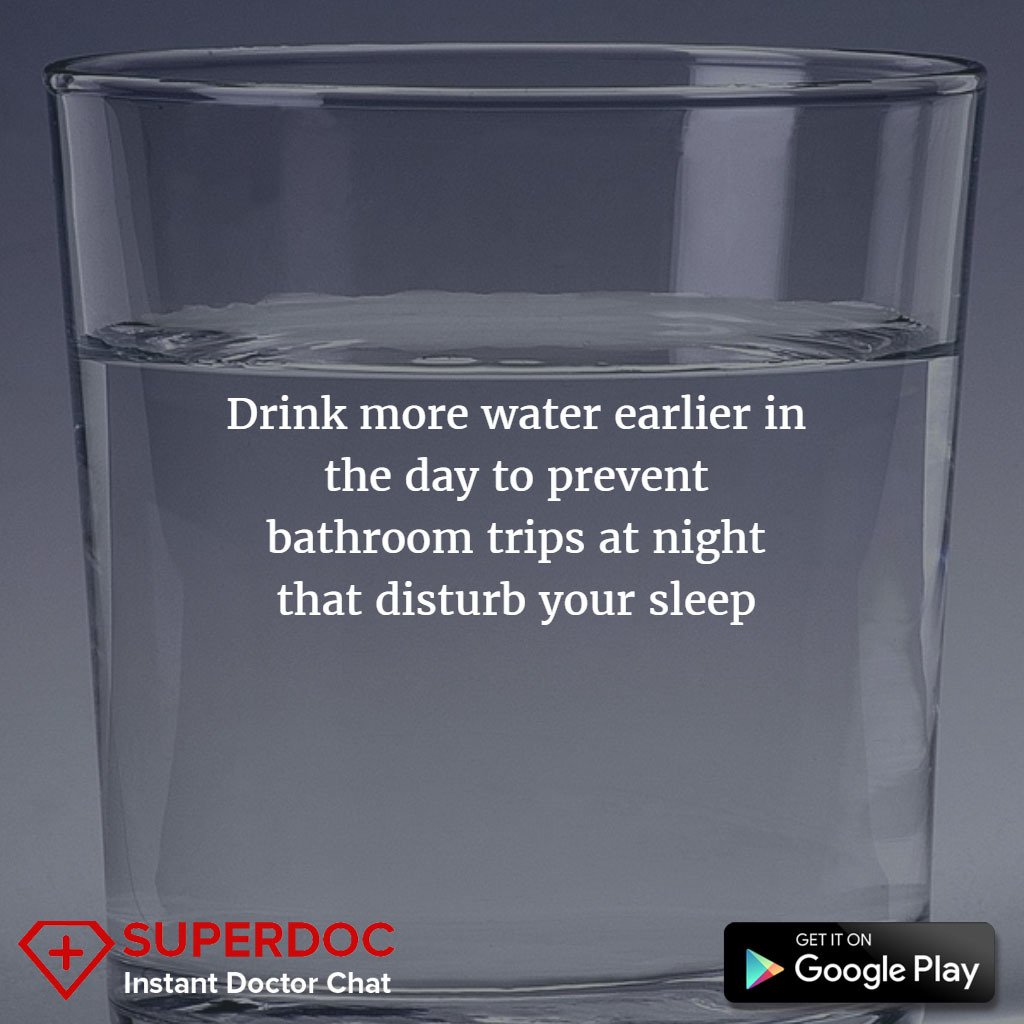 superdocapp's tweet image. Drink more #water earlier in the day..
Get more #healthtips.
Download superdoc app: buff.ly/1spGS0N