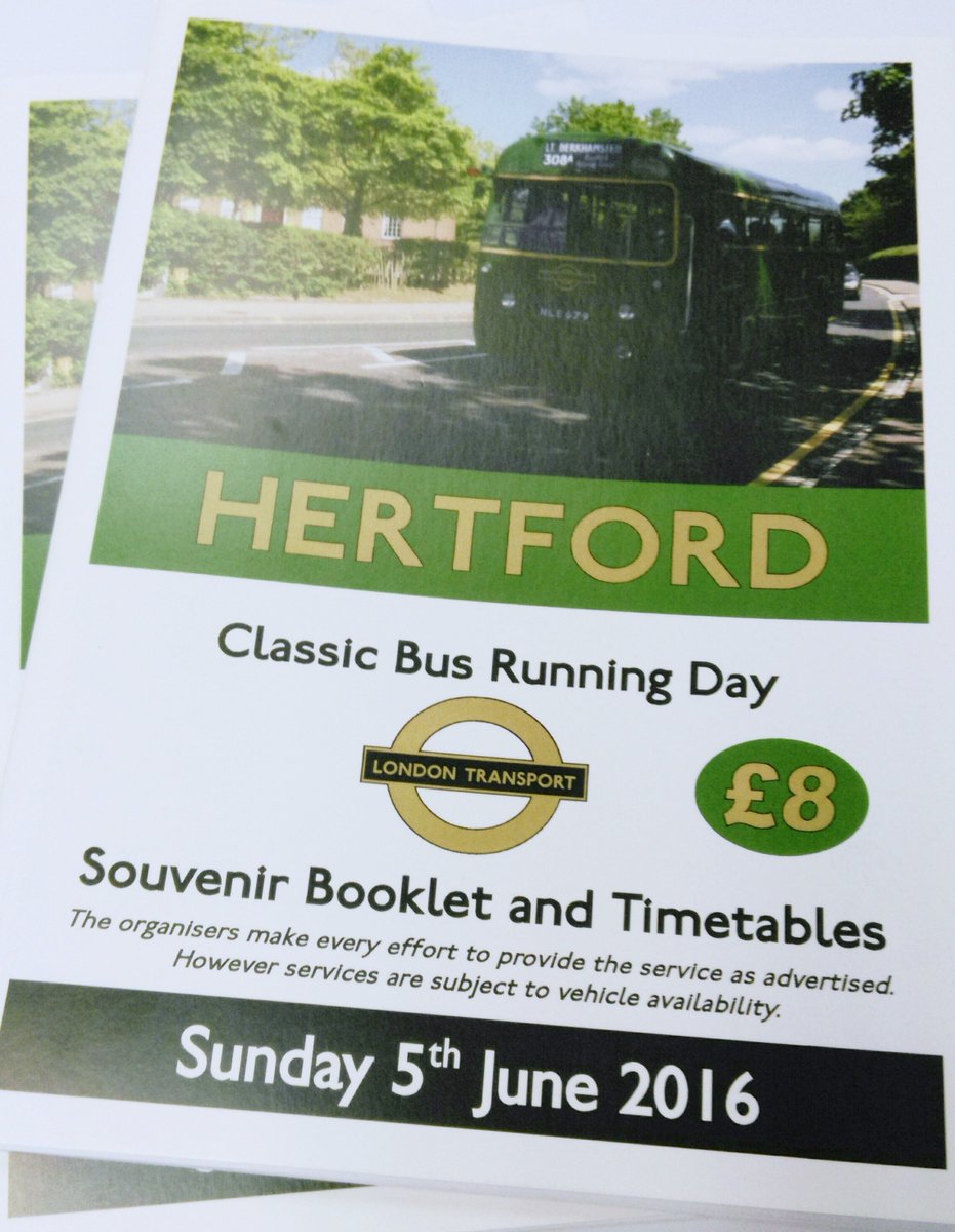 Programme for the Classic Bus Running Day now available #Hertford Town and Tourist Information Centre.