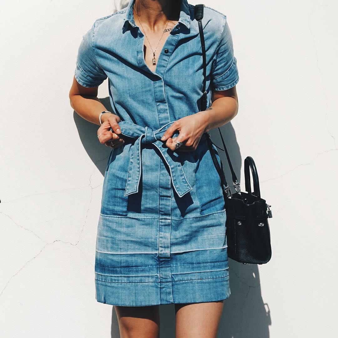 all saints denim dress