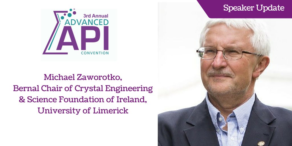 CPhI_Conference's tweet photo. Michael Zaworotko will be speaking at #API16. Download the complete speaker list here: https://t.co/dQWeZMftUZ https://t.co/kwFGcKfzPy