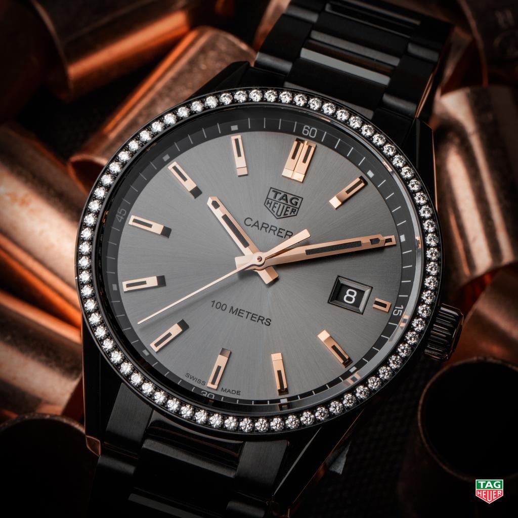 Heuer Japan タグ ホイヤー ジャパン No Twitter タグ ホイヤー カレラ カーラ デルヴィーニュ 限定モデル はブラックの文字盤にダイヤモンドが輝くタイムピース 今年の秋発売予定の新作もお楽しみに T Co Nonp6lqbri