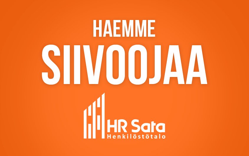 hr_sata's tweet photo. Haemme asiakasyrityksellemme siivoojaa Porin keskustaan kesäkaudeksi https://t.co/9WyjW7ouTS #rekry #työpaikat https://t.co/uYsdt7ccZV