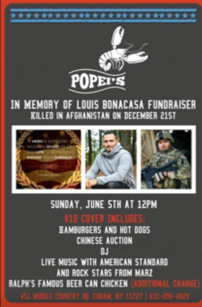 LIMilVetNews's tweet photo. Sunday 6/5 Remember SSgt Louis Bonacasa of #Coram KIA 12/21/2015 Support his family 12pm Popei's @hoffmam   https://t.co/LCZDhprY8A