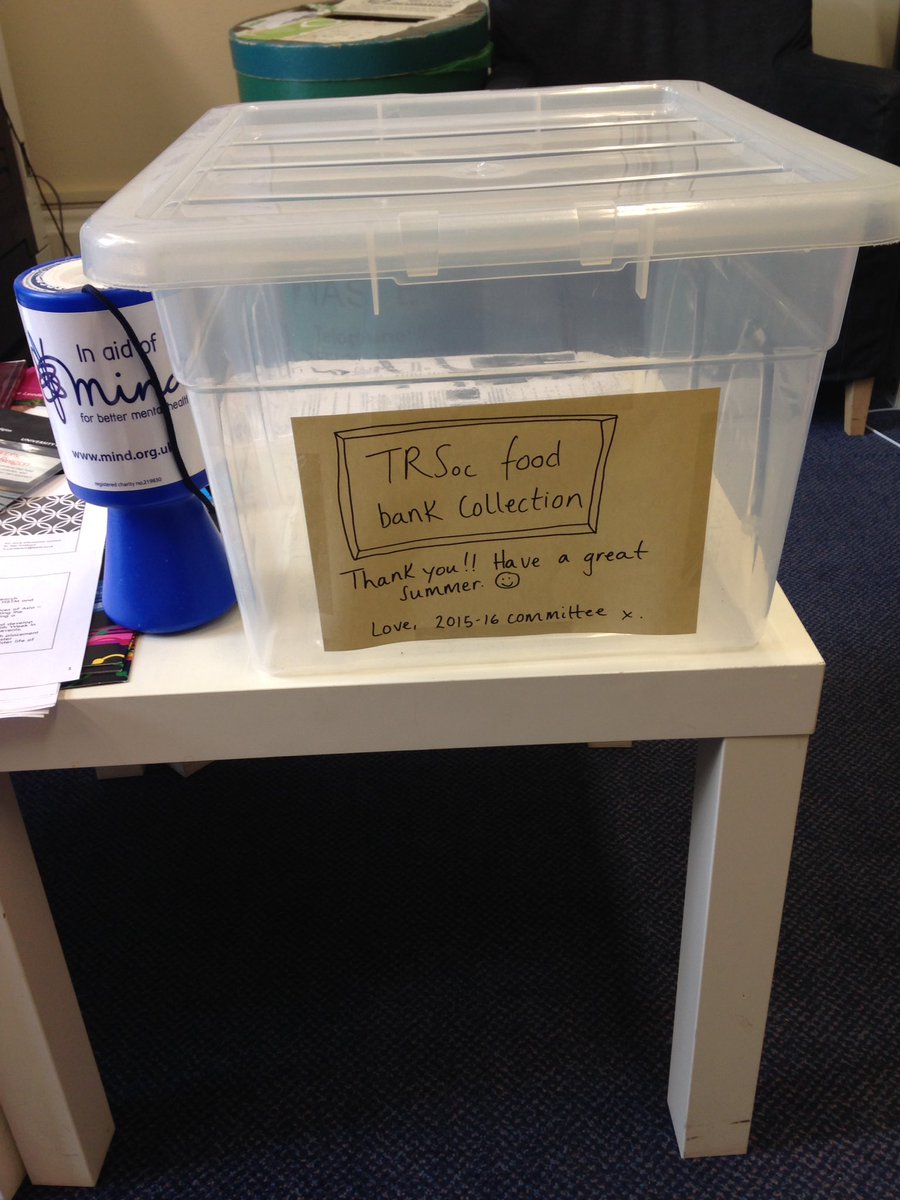TRSoc's tweet photo. Please don't throw away food left in your cupboards before you leave for summer! Leave in the box in common room😃 https://t.co/FktStdoytA
