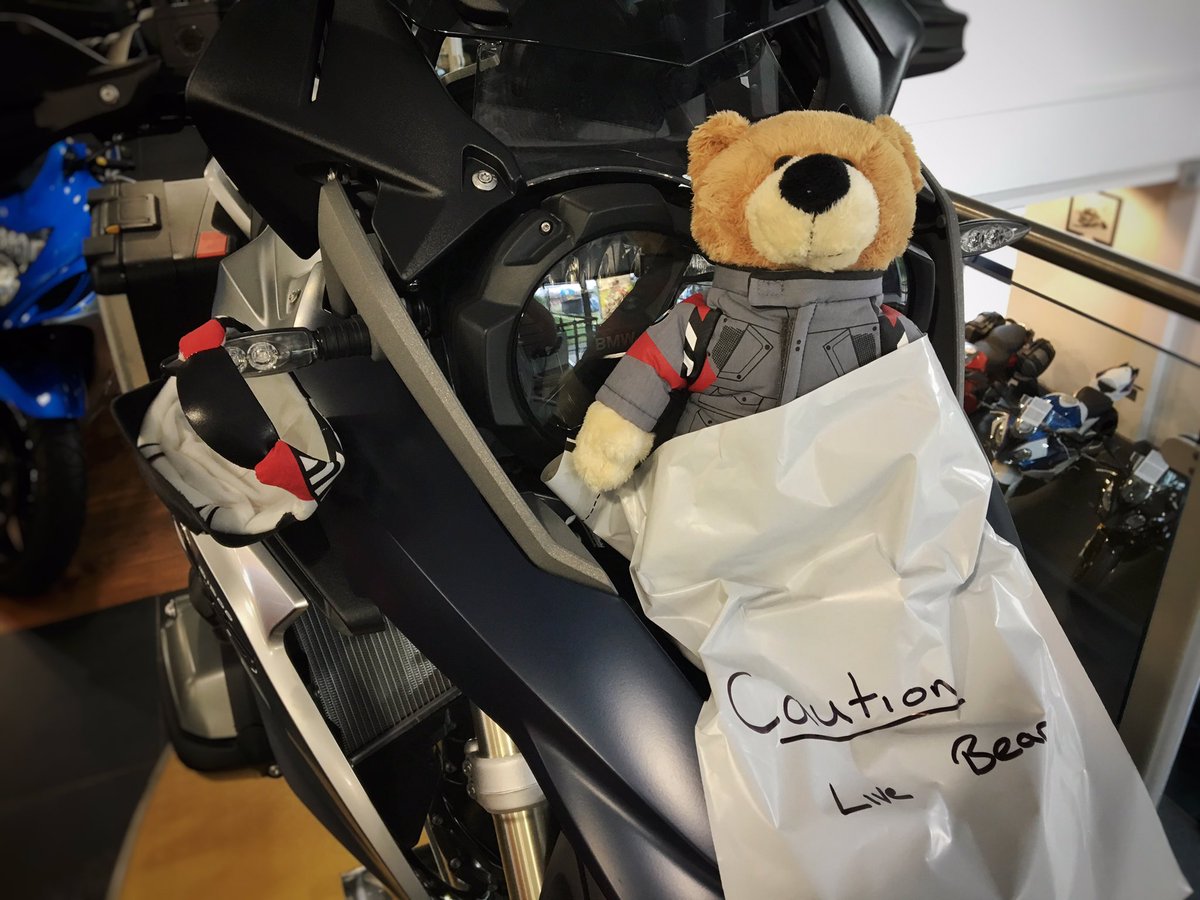 Sycamorebmwbike's tweet photo. We say farewell to GerShon as he is sent to his new home with @Rachel_R1 
#Caution #LiveBear https://t.co/t0F4LgLq2r