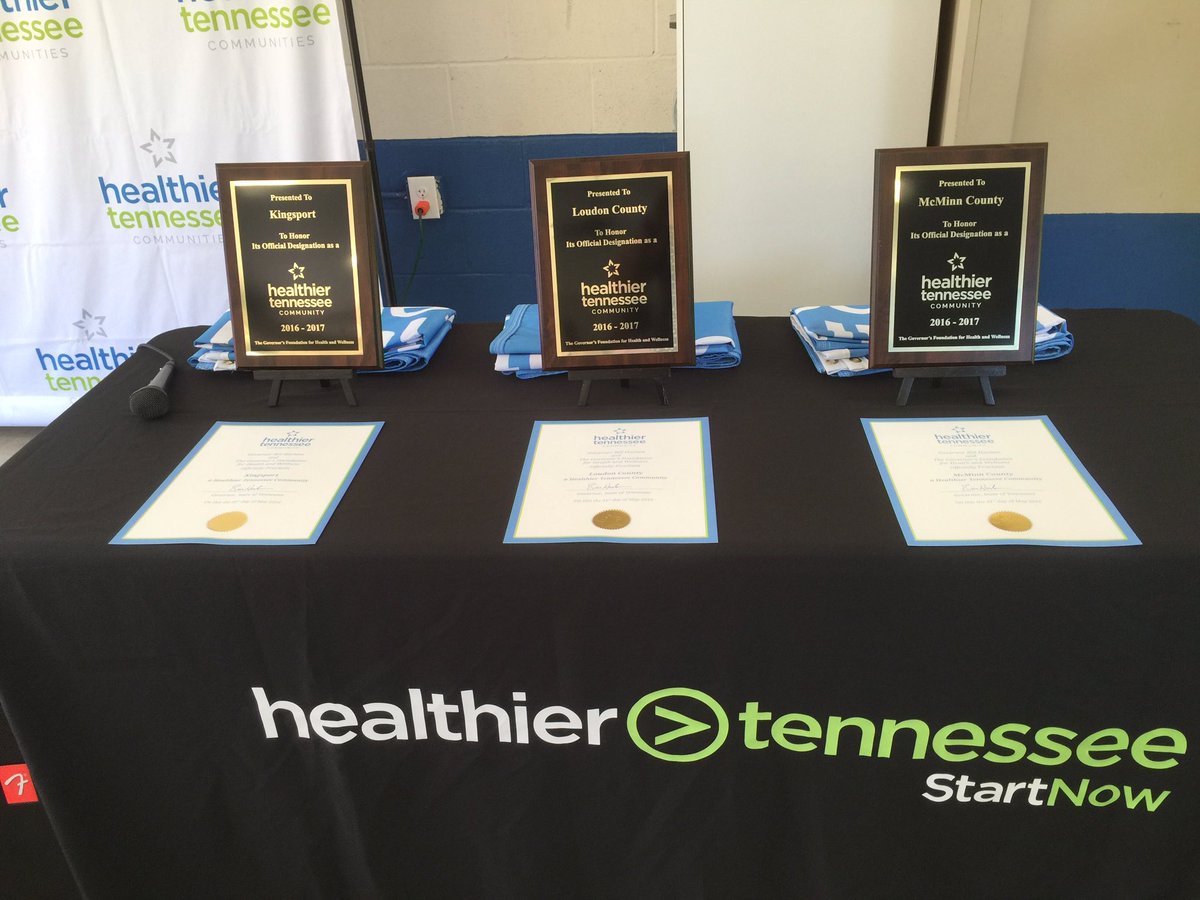 LCSchoolHealth's tweet photo. @PLAYLoudon Congrats Loudon County on Healthier Tennessee Community status! https://t.co/KRJYG01LI2