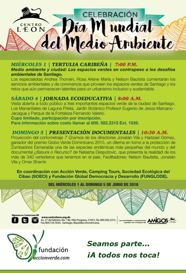 Participemos juntos en la Celebración del #DiaMundialDelAmbiente vamos a conocer y cuidar nuestro patrimonio natural