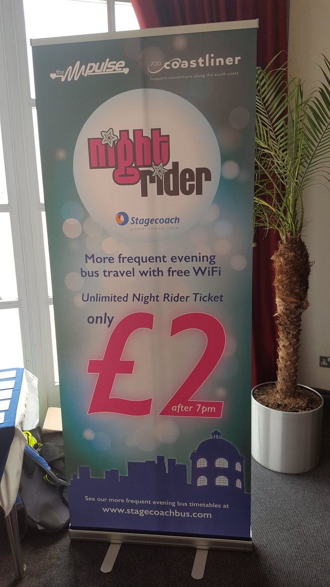 Loveproto's tweet photo. Travel home in #style with the #Unlimited Night Rider Ticket from @StagecoachSouth . Only £2 after 7pm. #Worthing https://t.co/b0gYn4nYcZ