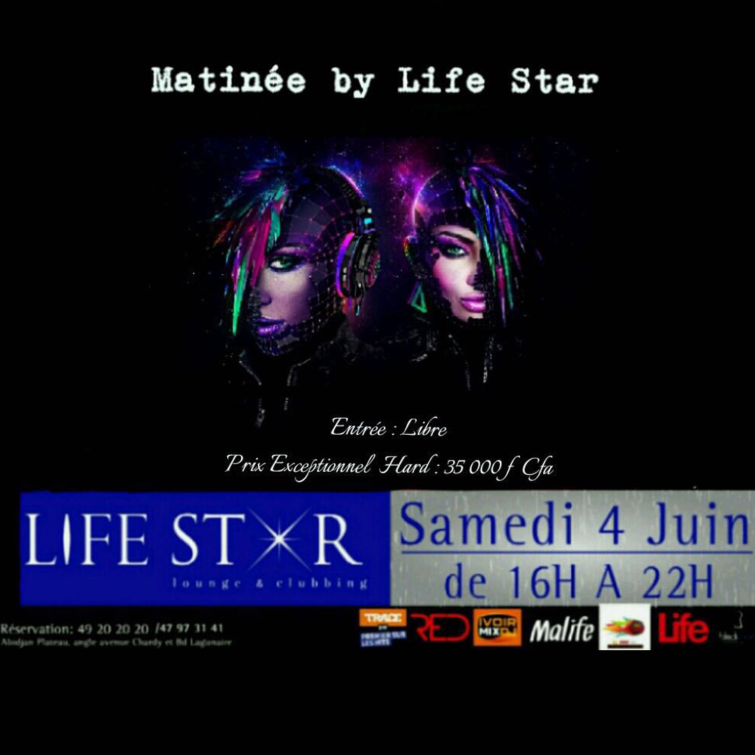 AbidjanLifeStar's tweet photo. Parce qu’on vous Kiffe,on vous offre des matinées à prix Kado 
Rdv ce sam 04 dès16h.
Résa▶ https://t.co/8Xuon1EHVJ https://t.co/zeJJH6Dehu