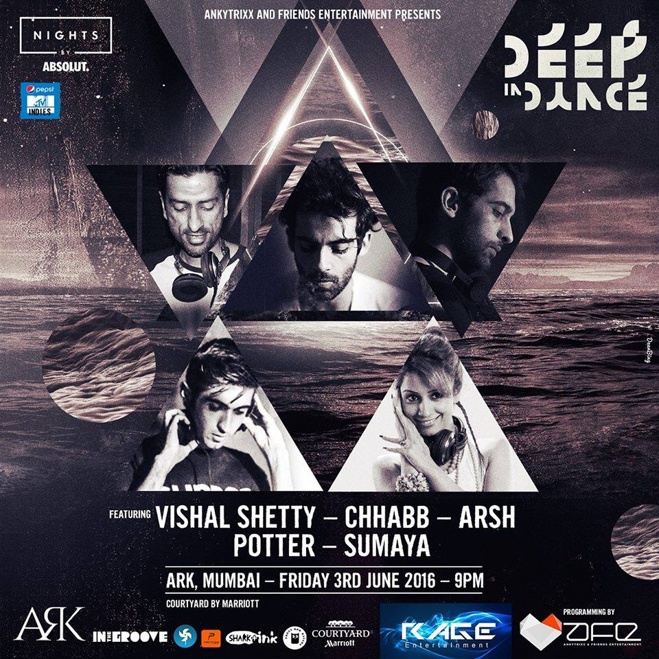 #AFE Presents *Deep In Dance* | Friday 3rd June | <a href="/ArkBarMumbai/">Ark Bar Mumbai</a> 

<a href="/V_Shall/">Vishal Maya Shetty</a> / Arsh / Chhabb / @djsumaya / Potter