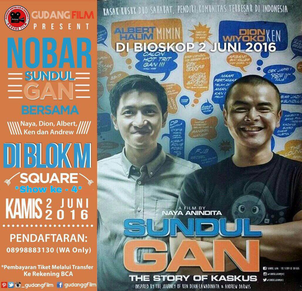 Yuk ikutan nobar SUNDUL GAN besok <a href="/NayaAnindita/">Naya.Anindita</a> @Berjebraw <a href="/FILM_Indonesia/">FILM_Indonesia</a>
