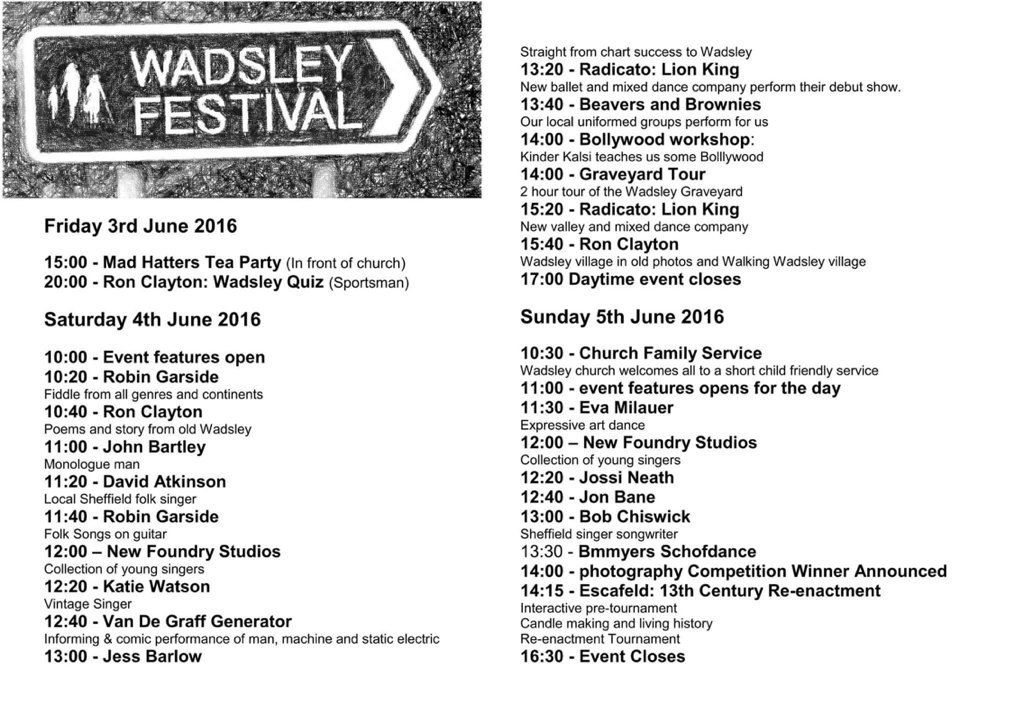 wadsleyart's tweet photo. #program #wadsleyfestival #wadsley #ilovesheffield @RadicatoDanceCo @wadsleychurch @JessBarlow1 can't wait! https://t.co/FtYHHKFpO0