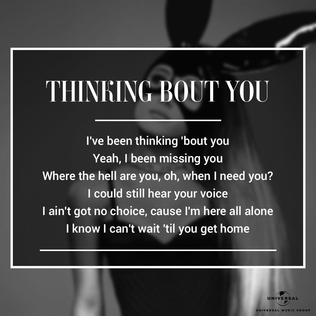 UMusicIndia's tweet photo. #ThinkBoutYou is the ultimate cure to love! @ArianaGrande #DangerousWoman #ICYMI https://t.co/sLwQjxYUpH https://t.co/Biavilmldb