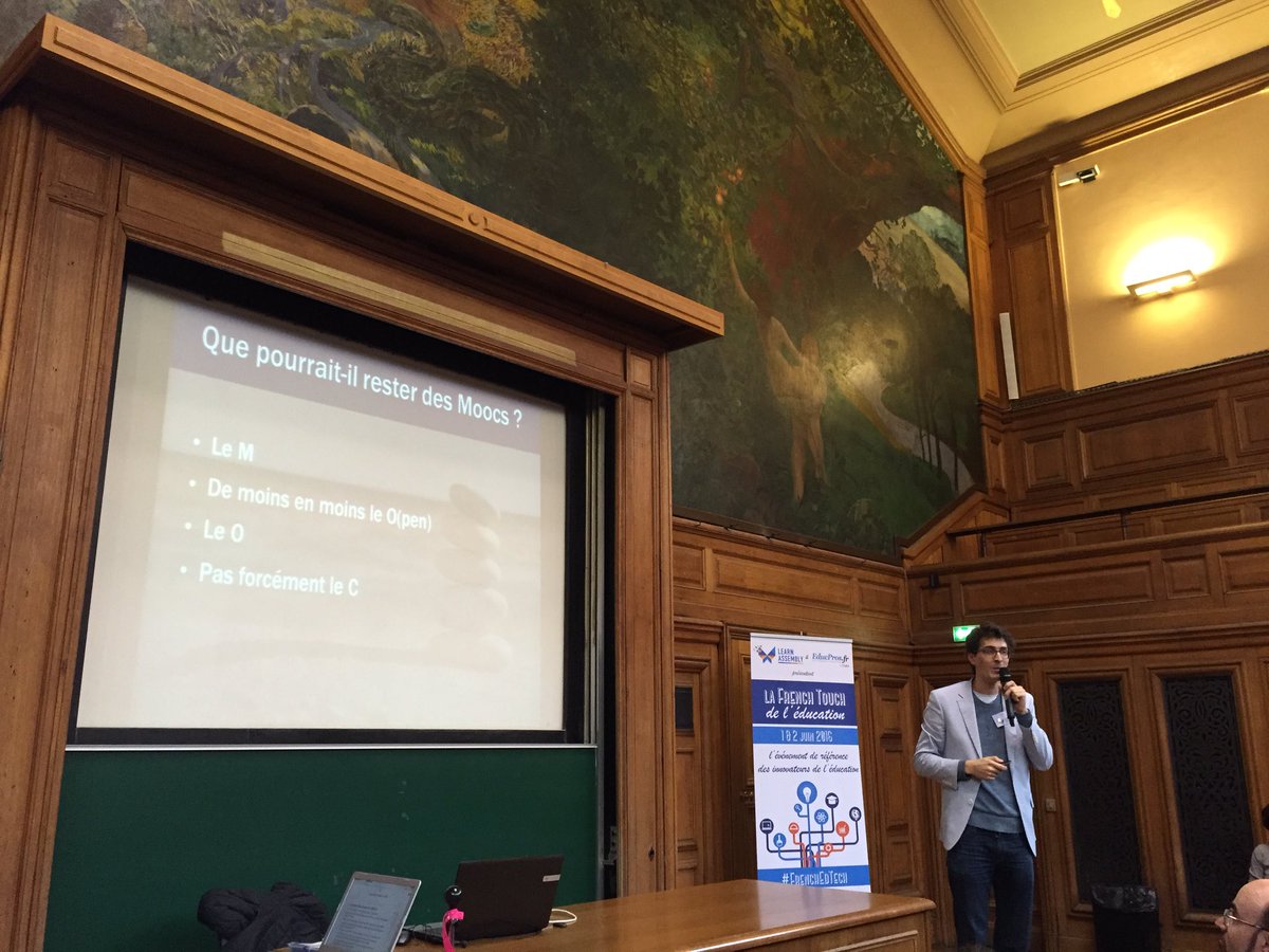 BlitmanS's tweet image. Pas d&apos;uberisation à venir des Mooc selon @AntoineAmiel car impossible de standardiser l&apos;éducation #FrenchEdTech