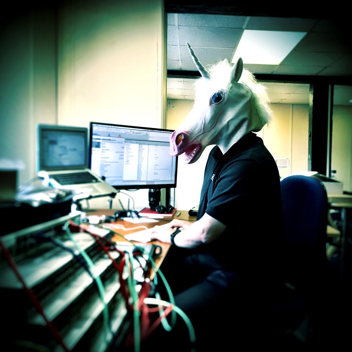 AstroWillc's tweet photo. The Astro Unicorns are in configuring kit today! #engineerlife #magic #unicorn https://t.co/SpGgsKQBIU