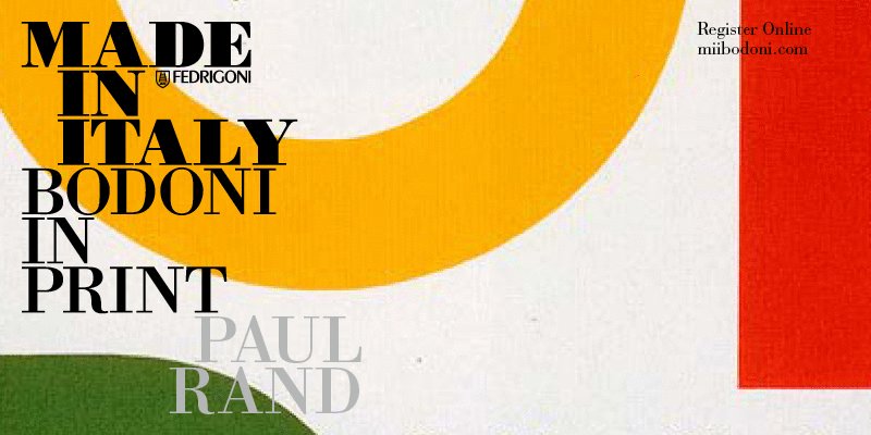 FedrigoniUK's tweet photo. The inspiring Paul Rand was a true pioneer of American graphic design famously know for his IBM work. #miibodoni https://t.co/31ZjnzTJz0