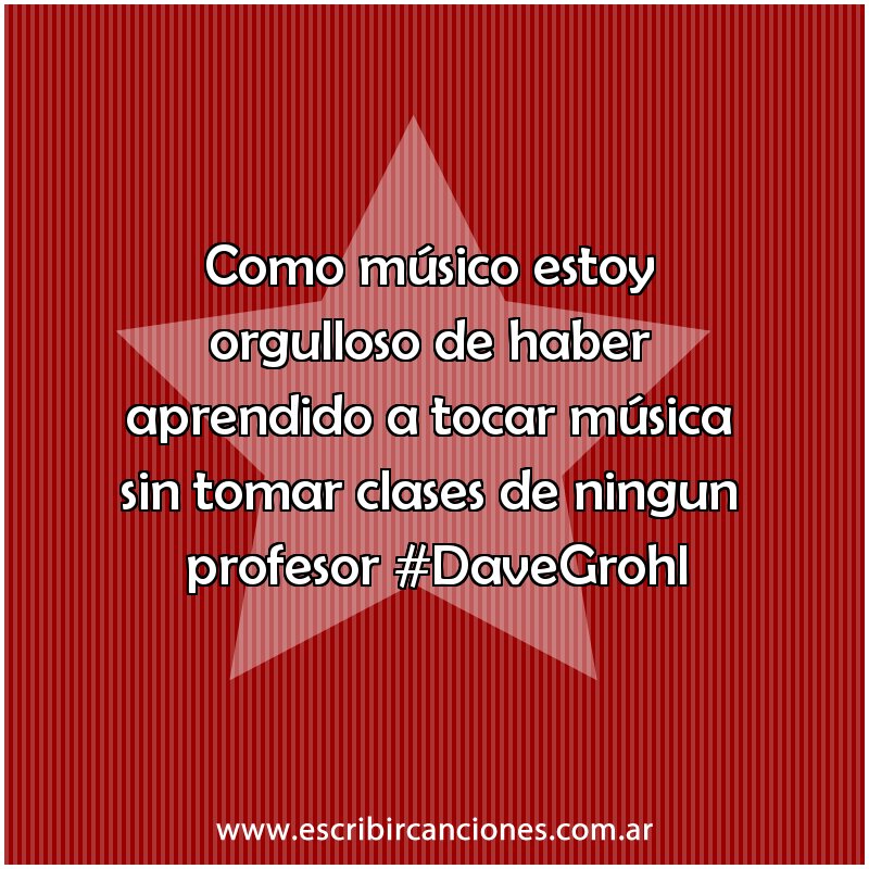 escribircancion's tweet image. Como músico estoy orgulloso de haber aprendido a tocar música sin tomar clases de ningun profesor #DaveGrohl