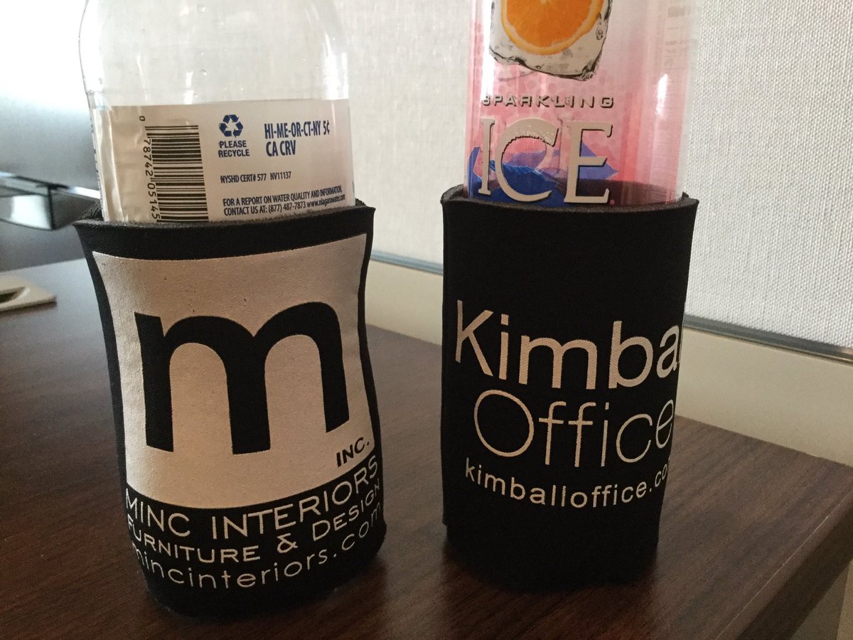 MincInteriors's tweet photo. #Cobranding #Koozies #TheMincParty @KimballOffice #PresentingSponsor #ThinkMinc https://t.co/XUybWGTrZ8