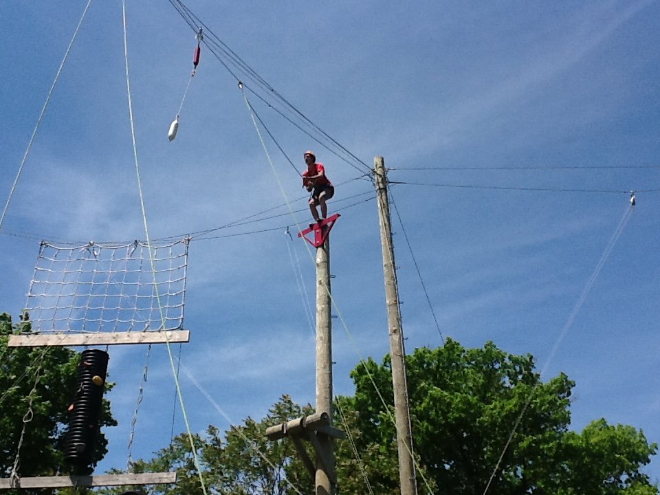 Some of LK's finest tackled the high rope course at Sarnia YMCA Leadership Challenge Centre yesterday