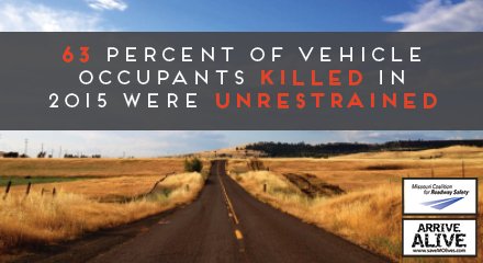 Wear your safety belt EVERY time. Because a safety belt can be the difference between life &amp; death. #BuckleUp