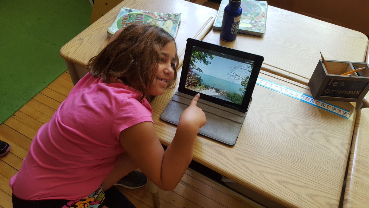M_Sheane's tweet photo. Exploring Point Pelée on Google Maps. 1S is excited for our field trip tomorrow! Thanks M. Quinn. @GilesCondors https://t.co/Omt814Kh25