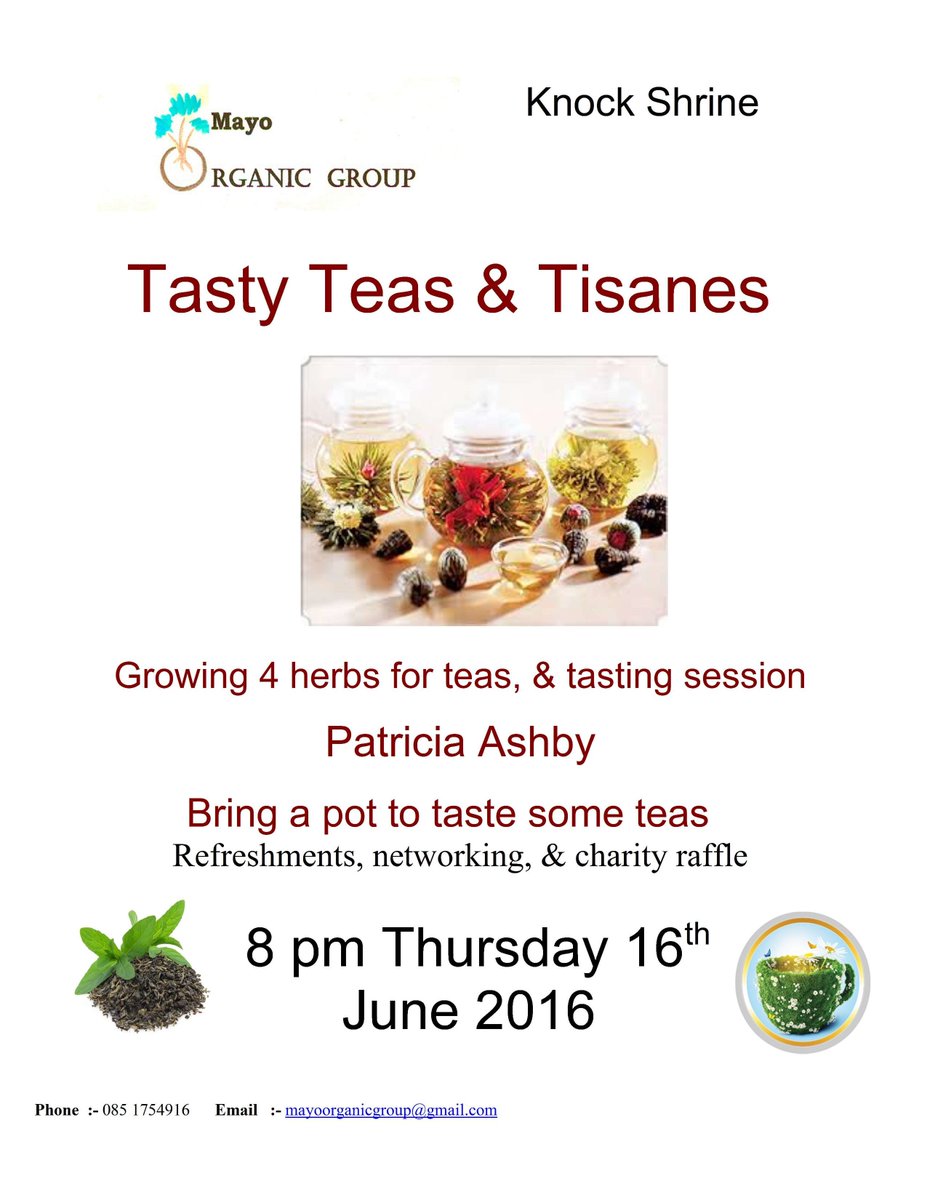 Next meeting 16th June. Talk on  teas and tissanes with Patricia Ashby. Last meeting b4 summer break. CU there?