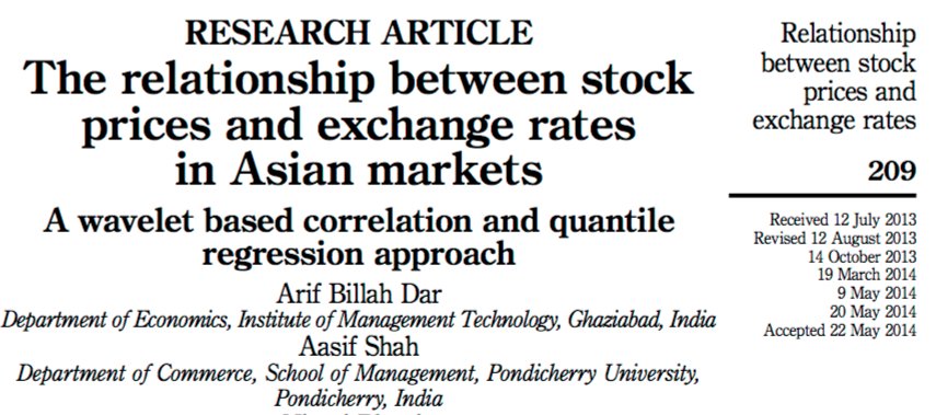 Today's #ArticleSpotlight looks at #stock prices and #exchange rates in #Asian countries  bit.ly/1H2a1W9