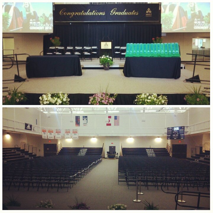 SaultCollege's tweet photo. We are ready for you #SaultCollegeGrads2016! Who's crossing the stage in the next 2 days? #yestothebest #proudmoment https://t.co/GRpgPd0pVi