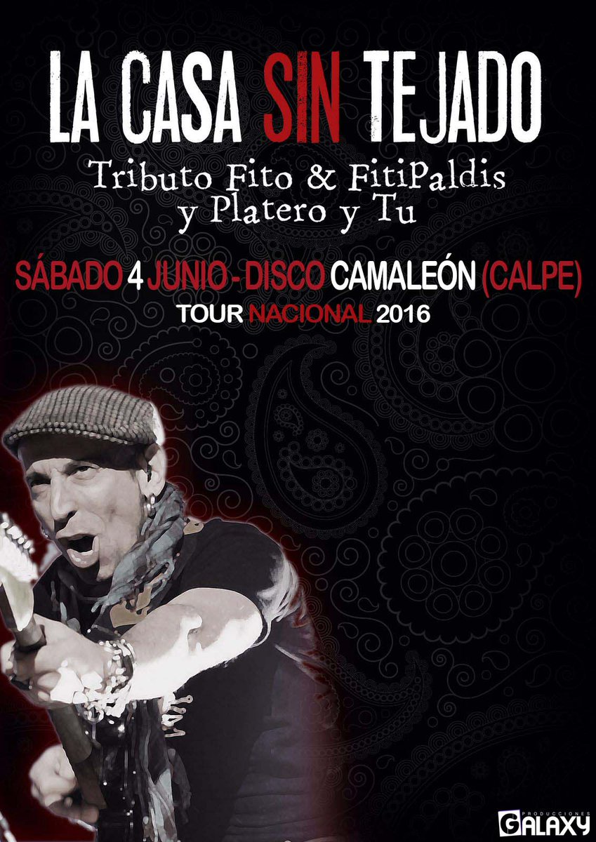 Sab4 en directo en <a href="/discocamaleon/">Disco Camaleón</a> @lacasasintejado #tributofito #gira2016 y despues @spaceelephantsoficial let´s go!