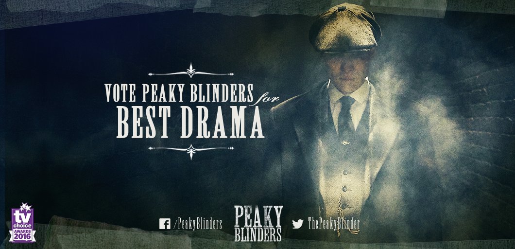 ThePeakyBlinder's tweet photo. #PeakyFans have you voted yet? We've been nominated for a @TVChoice award. #PeakyBlinders https://t.co/5FDQNhLDum
