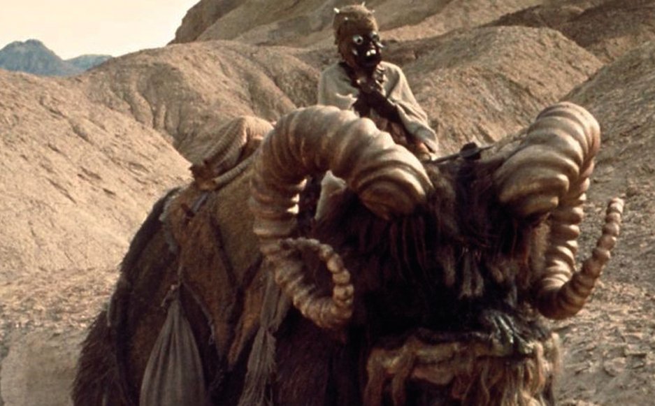 StarWarsUK's tweet photo. The Tusken Raiders aren't known for their witty dialogue, which is surprising because they've got top bantha... https://t.co/WoXSj9lEZD