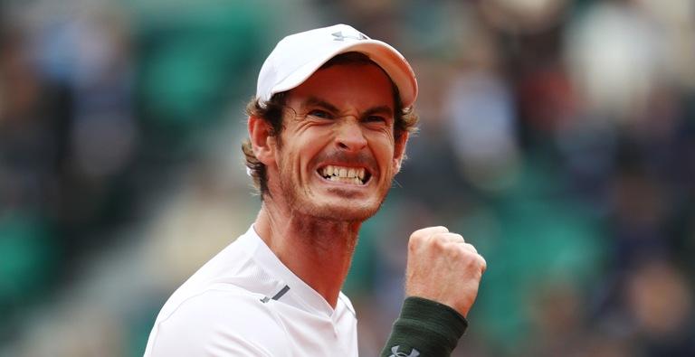 TeamGB's tweet photo. Game, set and match! 
@andy_murray beats Richard Gasquet 5-7 7-6 6-0 6-2 🎾
He's into the #FrenchOpen semi-finals ✅ https://t.co/qLKhfbDeNM