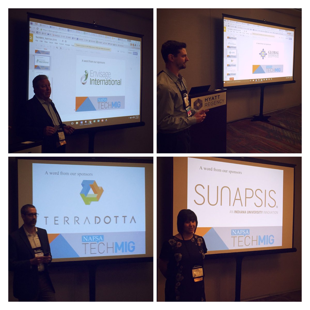 NAFSATechMIG's tweet photo. Deepest gratitude to our sponsors! #nafsatechmig #sunapsis #terradotta #envisage #globalexperiences https://t.co/duzcDCGjIU