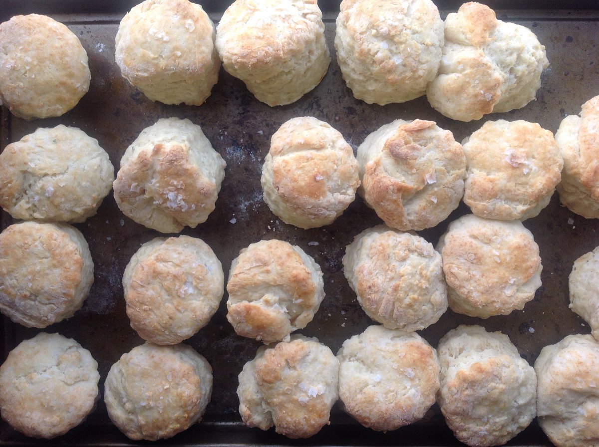 Selling buttermilk biscuits today at the Main Street Farmers Market today 2-6pm. <a href="/VanMarkets/">Vancouver Farmers Markets</a> #MainStStationFM