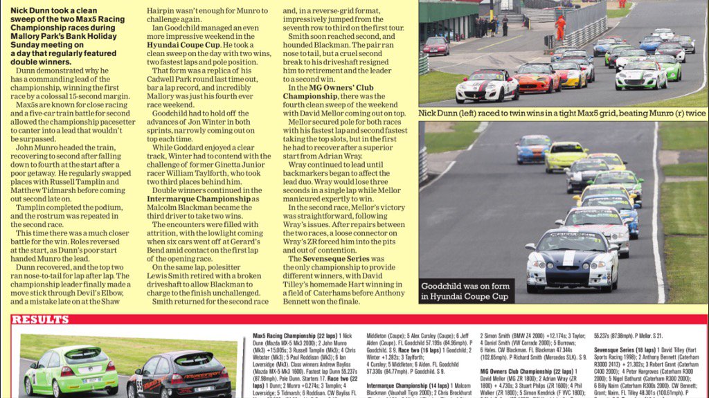 goodsyaces's tweet photo. #Famous 🙈 Made the Motorsport News @DunsterBiomass @WolseleyUK @Amigomsport https://t.co/RjrcrW7X7A