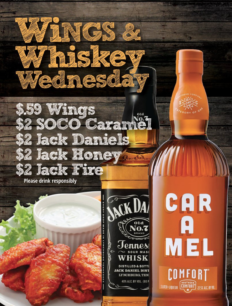 Join us for Wings &amp; Whiskey Wednesday. Live music by Missi St Thomas starting at 9 P.M.