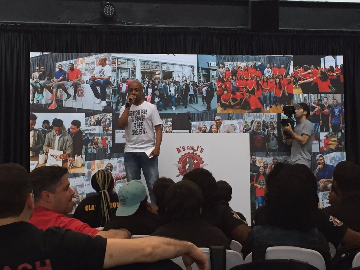 DAFrizzG's tweet photo. @AllMediaQ kicking off @As4Js celebration with @RUVILLA @Jumpman23 4 #WestHS #KCAPAHS &amp; #ImhotepHS https://t.co/ii9CoNlPlX