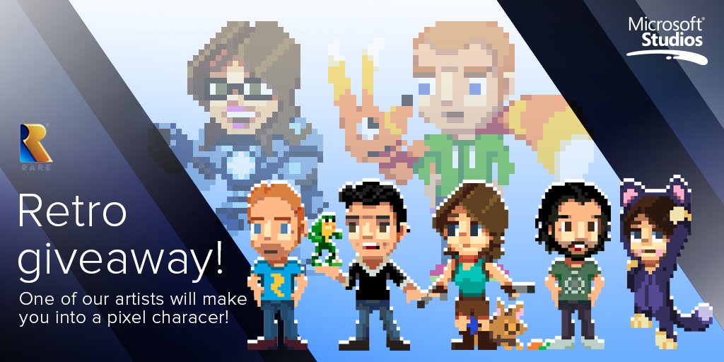 RareLtd's tweet photo. We'll make one of you into a custom pixel character for #WinWednesday! Enter on Facebook: https://t.co/f0154vODHw https://t.co/zFBpK2cAW5